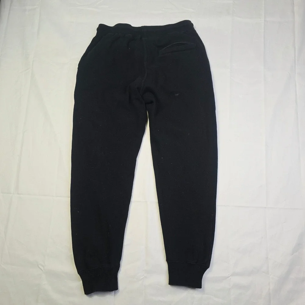 Never Broke Again Me'ns Joggers Size Small Black Orange Graffiti Graphic T6